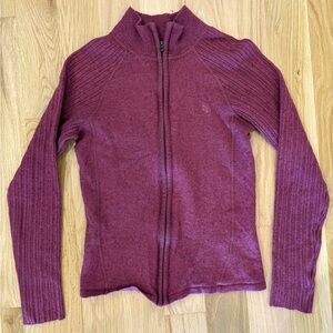 The North Face Women’s Full Zip Wool Blend Sweater Top Jacket Small